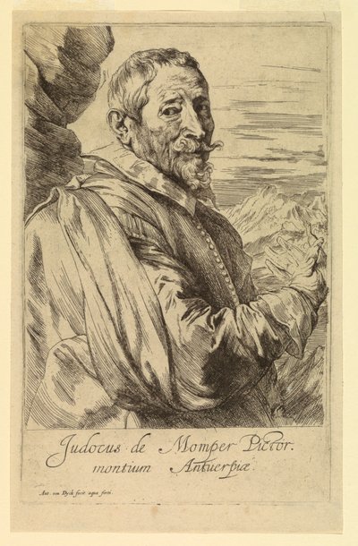 Retrato de Josse de Momper, de Icones Principum Virorum de Anthony van Dyck