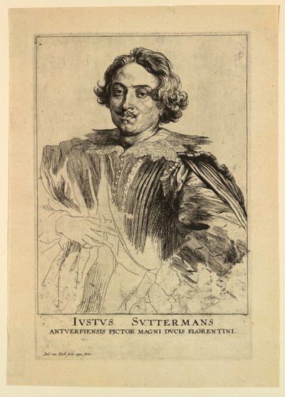 Retrato de Justus Sustermans, de Icones Principum Virorum de Anthony van Dyck