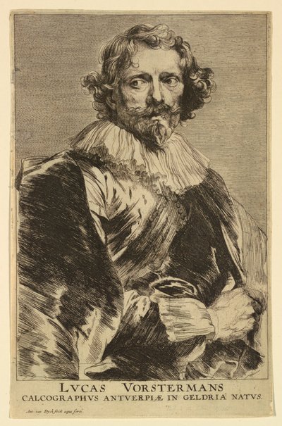 Retrato de Lucas Vorsterman I, de los Icones Principum Virorum de Anthony van Dyck