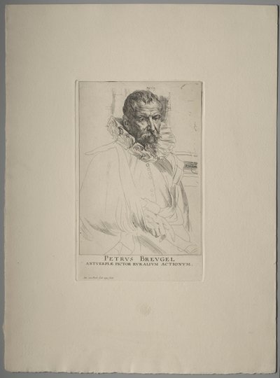 Retrato de Pieter Brueghel de Anthony van Dyck