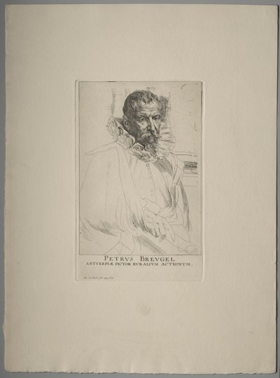 Retrato de Pieter Brueghel de Anthony van Dyck