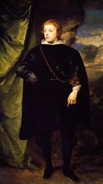 Retrato del Príncipe Carlos Luis del Palatinado (Mannheim 1617-1680), pintura por Anthony van Dyck (1599-1641) de Anthony van Dyck