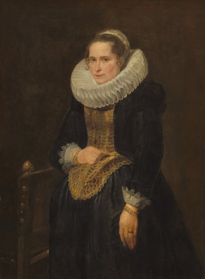 Retrato de una dama flamenca, probablemente 1618 de Anthony van Dyck