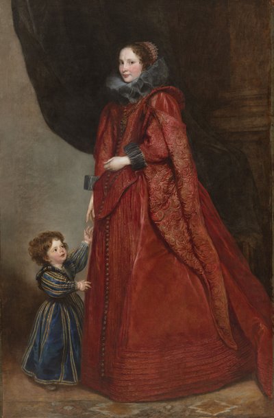 Retrato de una mujer y un niño de Anthony van Dyck