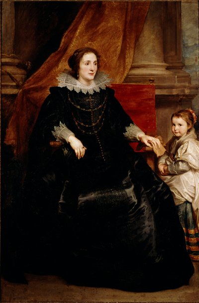 Retrato de una dama de calidad y su hija de Anthony van Dyck
