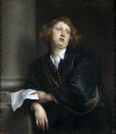 Retrato del compositor y organista Henricus Liberti 1610-1669 de Anthony van Dyck
