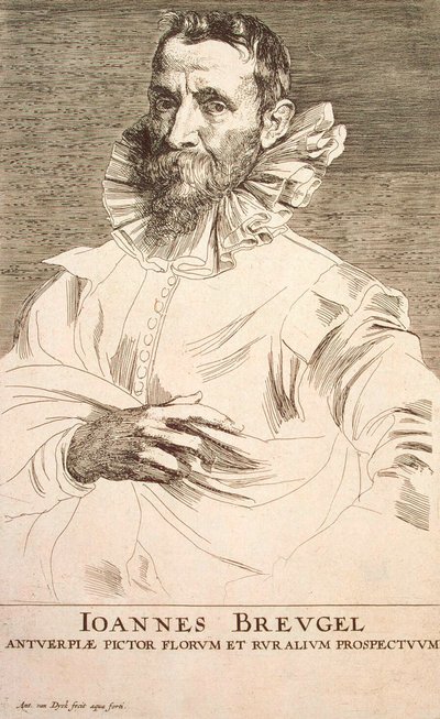 Retrato del artista Jan Brueghel el Joven 1601-1678 de Anthony van Dyck