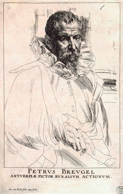 Retrato del artista Pieter Bruegel el Joven, 1564-1636, principios del siglo XVII de Anthony van Dyck