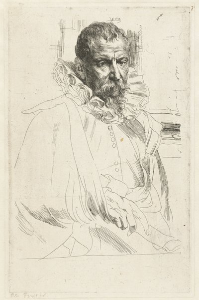 Retrato de Pieter Brueghel el Joven de Anthony van Dyck