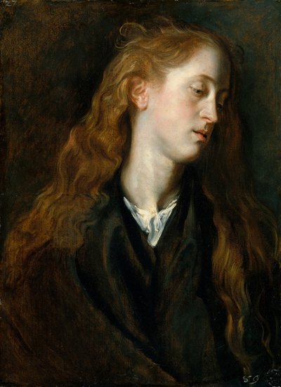 Estudio de la Cabeza de una Joven, ca. 1618-20 de Anthony van Dyck