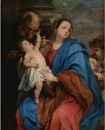La Sagrada Familia con un ángel de Anthony van Dyck