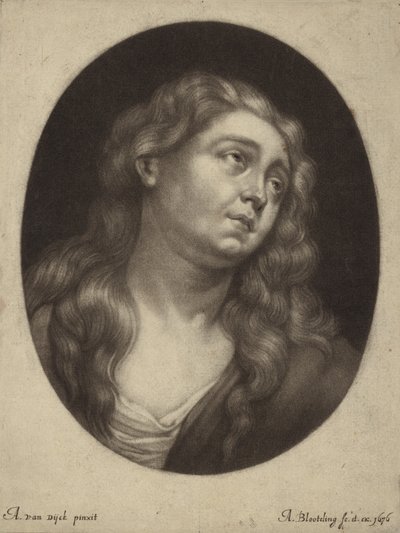 La cabeza de Santa María Magdalena de Anthony van Dyck