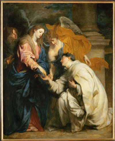 El compromiso místico del beato Hermann Joseph con la Virgen María (óleo sobre lienzo) de Anthony van Dyck