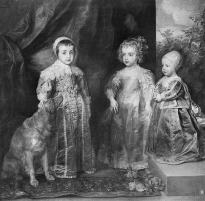 Los tres hijos de Carlos I, Rey de Inglaterra, 1630s de Anthony van Dyck