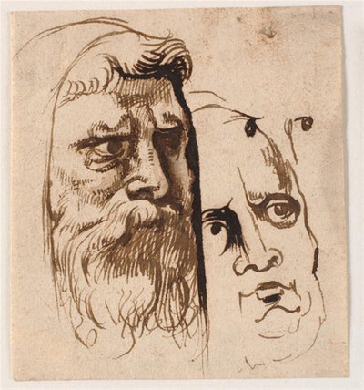 Dos cabezas de hombre de Anthony van Dyck