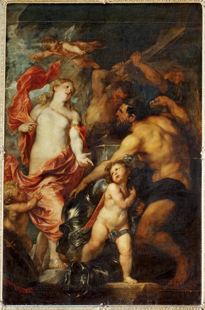 Venus pide a Voulcain armas para Enee ... de Anthony van Dyck