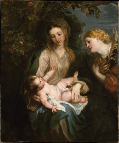 Virgen con el Niño y Santa Catalina de Alejandría de Anthony van Dyck