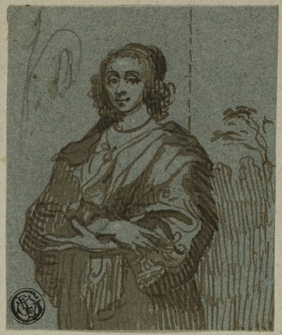 Mujer de tres cuartos de longitud con los brazos cruzados de Anthony van Dyck