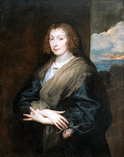 Mujer con rosa de Anthony van Dyck