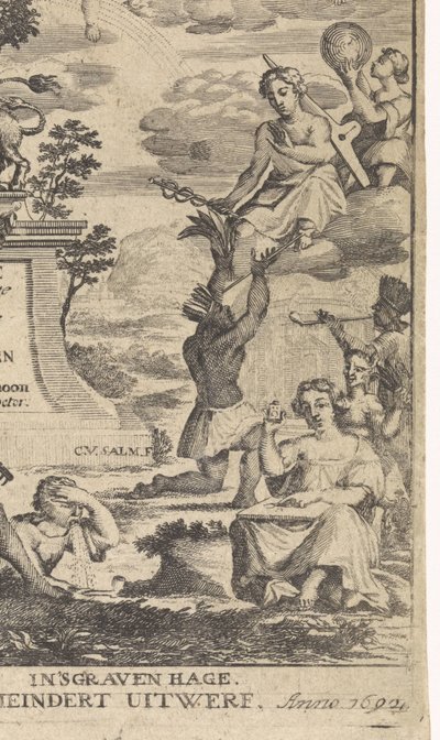 Alegoría de la Botánica Página de título para: Theodorus Schoon, True Exercise and Analysis of Plants, 1692 de Anthony van Zijlvelt
