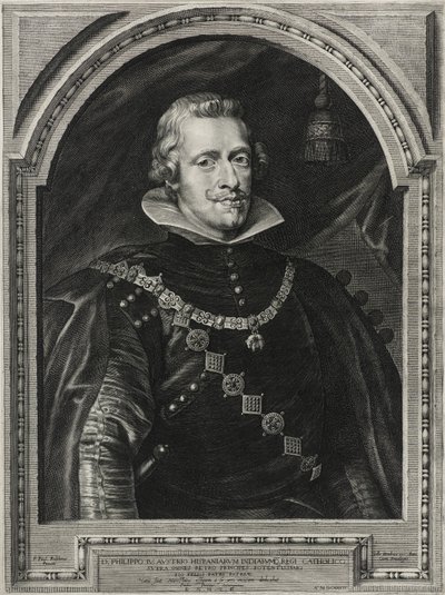 Felipe IV, Rey de España, grabado por Paulus Pontius (1603-58), 1632 de Anthony van after Dyck