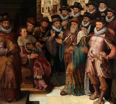 El Juicio de Cambises (óleo sobre tabla) de Anthuenis (1536 1613) Claeissins or Claeissens