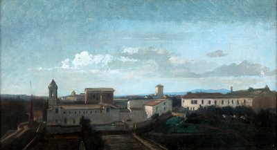 La iglesia de La Trinité des Monts, Roma, siglo XIX de Antoine Auguste Ernest Hebert