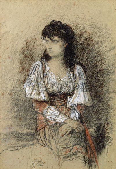 Un Campesino Vestido, 1876 de Antoine Auguste Ernest Herbert or Hebert