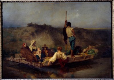 Malaria: Familia italiana huyendo del contagio de Antoine Auguste Ernest Herbert or Hebert
