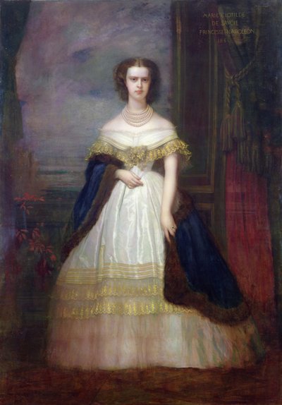 Marie-Clotilde Therese Louise (1843-1911) Princesa de Saboya, 1860 de Antoine Auguste Ernest Herbert or Hebert