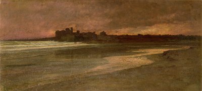 Nettuno, atardecer en la playa de Antoine Auguste Ernest Herbert or Hebert