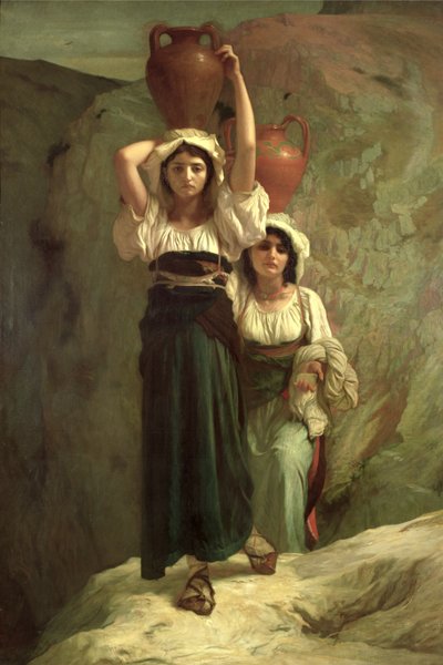 Las chicas de Alvito, 1855 de Antoine Auguste Ernest Herbert or Hebert