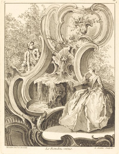 El encuentro, 1736 de Antoine Aveline