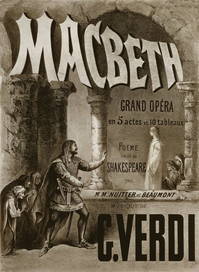 Cartel de la ópera Macbeth de Giuseppe Verdi (cartel) de Antoine Barbizet