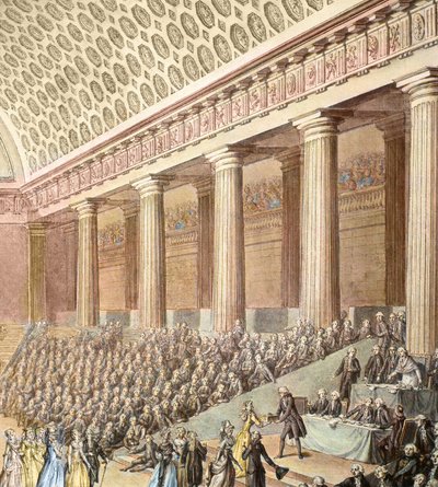 Revolución Francesa: Donación de joyas hechas por damas artistas a la Asamblea Nacional el 7 de septiembre de Antoine Borel