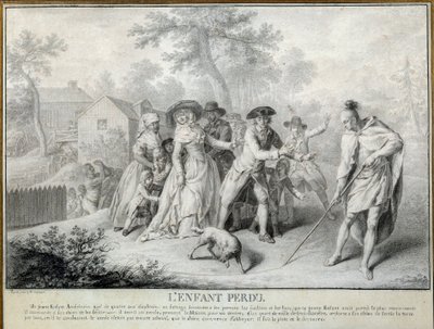 El niño perdido (Ilustración de “Cartas de un granjero americano” de Saint John de Crevecoeur. Litografía de Antoine Borel) de Antoine Borel