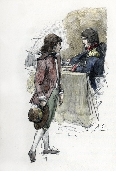 El hijo de Josefina, Eugenio de Beauharnais (1781-1824) reclama la espada de su padre Alexandre de Beauharnais a su yerno Napoleón Bonaparte (1769-1821) (El joven Eugenio de Beauharnais pide la espada de su padre Alexandre de Beauharnais a Napoleón Bon de Antoine Calbet