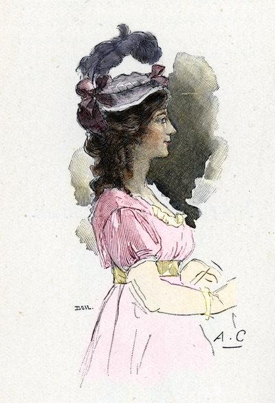 Retrato de Josefina de Beauharnais (1763-1814) Dibujo de Antoine Calbet extraído de "Napoleón y las mujeres" de Masson de Antoine Calbet
