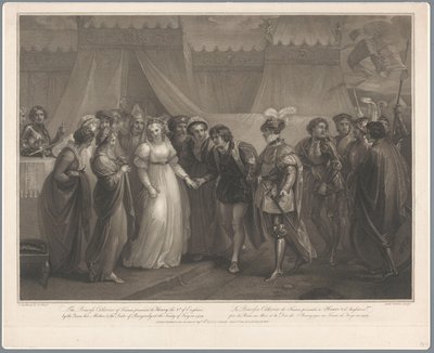 Catherine van Valois en koning Hendrik V van Engeland, 1420 La princesa Catalina de Francia presentó a Enrique V de Inglaterra (...) en 1419 / La Princesse Catherine de France (...) (título sobre objeto) de Antoine Cardon