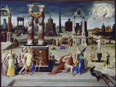 Emperador Augusto y la Sibila Tiburtina de Antoine Caron