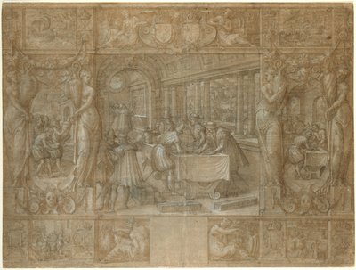 Matrimonio de Enrique II y Catalina de Médicis, La dote de Antoine Caron