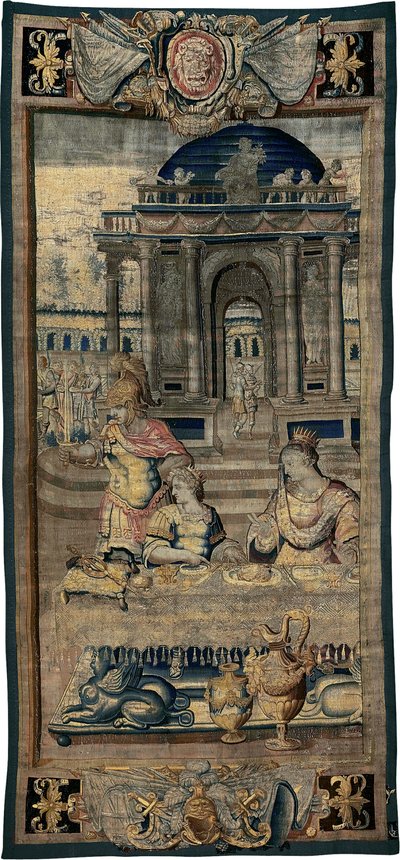 El festín [parte central], de La historia de Artemisia de Antoine Caron