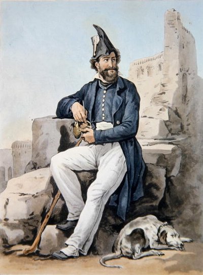 Un soldado barbudo de Antoine Charles Horace Vernet