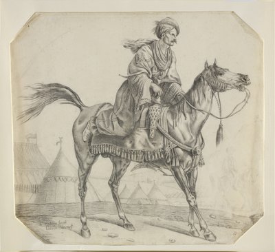 Un mameluco montando su caballo de Antoine Charles Horace Vernet