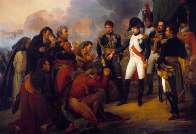Emperador Napoleón I antes de Madrid: el Emperador recibiendo una delegación de la ciudad, 3/12/1808 de Antoine Charles Horace Vernet