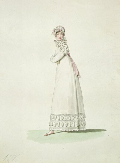 Mujer elegante con vestido de exterior, ilustración de 