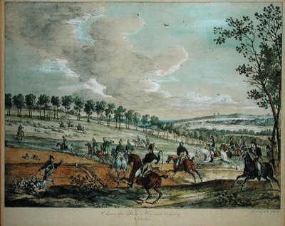 Caza de ciervos en Verrieres, 29 de abril de 1819 de Antoine Charles Horace Vernet