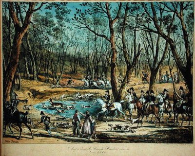 Caza en los bosques de Meudon, 29 de marzo de 1819 de Antoine Charles Horace Vernet