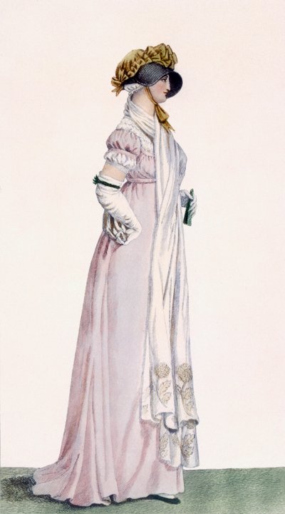 Vestido de paseo de damas, ilustración de 