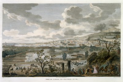 La captura de Nápoles, 2 Pluvioso, Año 7 (23 de enero de 1799) grabado por Jean Duplessi-Bertaux (1747-1819) de Antoine Charles Horace Vernet